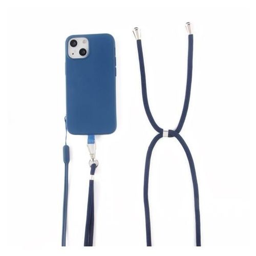 Jaym Pop - Coque De Protection Pour Téléphone Portable - Avec Sangles De Cou Et De Poignet - Silicone Liquide - Bleu - Pour Samsung Galaxy S24