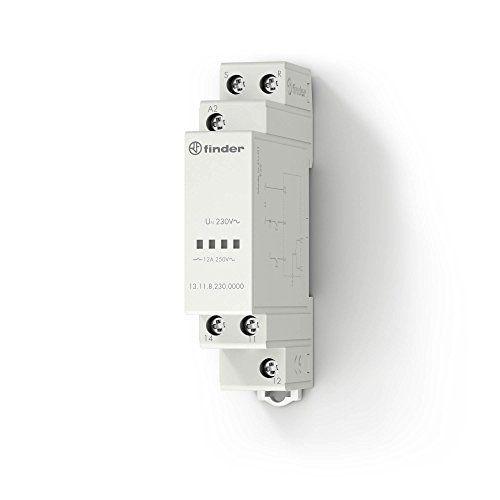 Finder 131182300000PAS Relais bistable modulaire 230 Vac avec Inverseur 12 A montage Rail 35 mm Commande Set/Reset