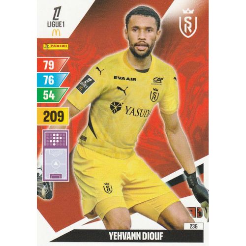 Carte Foot Panini Adrenalyn Xl - N° 236 - Foot 2024 / 2025 - Yehvann Diouf - Reims