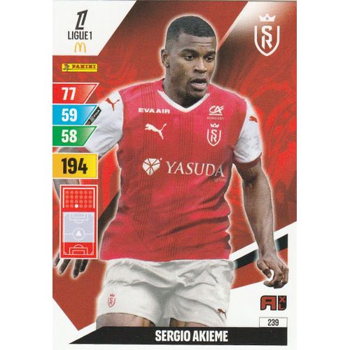 Carte Foot Panini Adrenalyn Xl - N° 239 - Foot 2024 / 2025 - Sergio Akieme - Reims