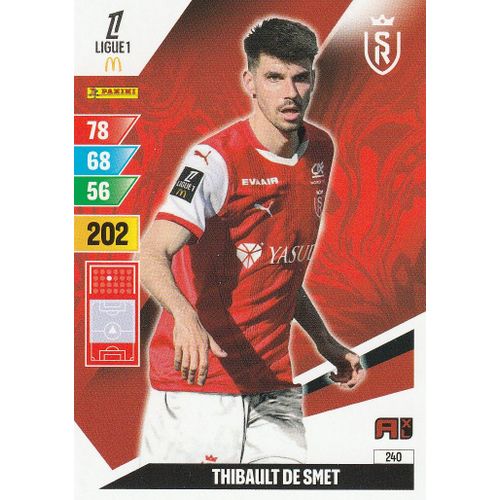 Carte Foot Panini Adrenalyn Xl - N° 240 - Foot 2024 / 2025 - Thibault De Smet - Reims
