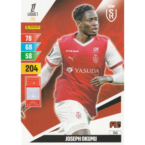 Carte Foot Panini Adrenalyn Xl - N° 243 - Foot 2024 / 2025 - Joseph Okumu - Reims