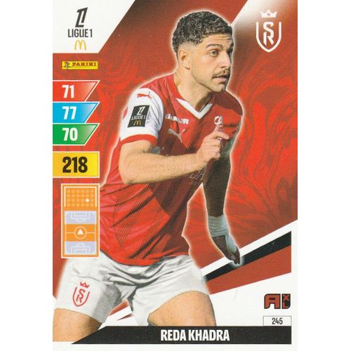 Carte Foot Panini Adrenalyn Xl - N° 245 - Foot 2024 / 2025 - Reda Khadra - Reims