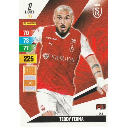 Carte Foot Panini Adrenalyn Xl - N° 248 - Foot 2024 / 2025 - Teddy Teuma - Reims