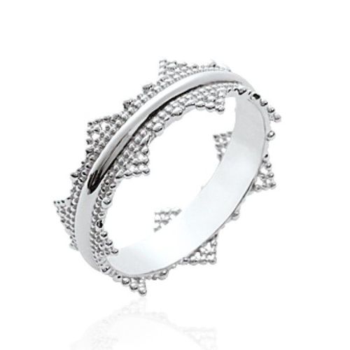 Bague Couronne Femme - Argent 925/1000 Massif