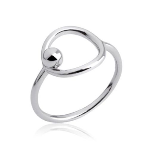 Bague Fantaisie Boule Femme - Argent 925/000 Massif Rhodié