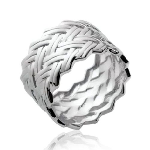 Bague Tube Large Osier Femme - Argent 925/000 Massif Rhodié