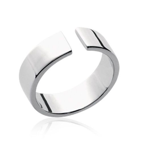 Bague Jonc Ouvert Femme - Argent Massif 925/1000 Rhodié