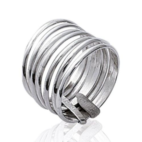 Bague longue femme argent massif 925 tube multi anneaux Rakuten