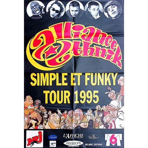 Affiche De Concert Alliance Ethninik. 1995 Au Bataclan. 80 X 120 Cm.