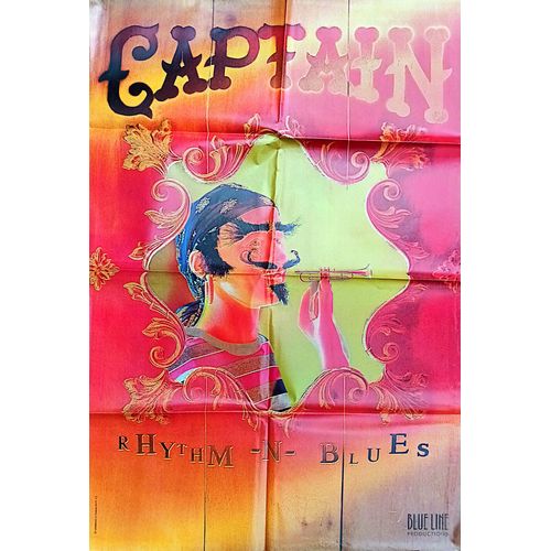 Affiche De Concert De Captain Rhythm N Blues À La Cigale En Mars 1996. 80 X 120 Cm