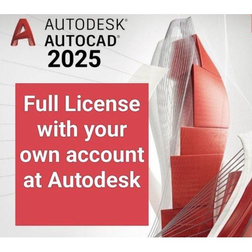 Autodesk Autocad - Licence Complète Avec Votre Propre Compte Autodesk