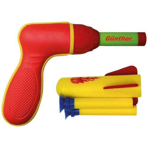 Unbekannt- Paul G Nther 1542 Jeu Pop Darts Lance-Roquettes Pression D Air Pour Enfants Partir De 4 Ans Avec 1 Fusée 2 Fléchettes En Mousse Souple Multicolore
