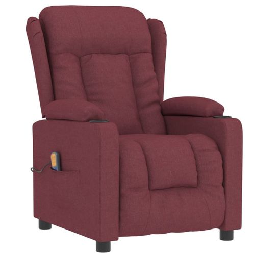 Vidaxl Fauteuil De Massage Inclinable Rouge Bordeaux Tissu
