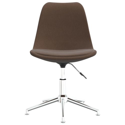 Vidaxl Chaises Pivotantes De Salle À Manger 2 Pcs Marron Tissu