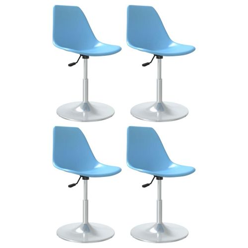 Vidaxl Chaises De Salle À Manger Pivotantes 4 Pcs Bleu Pp