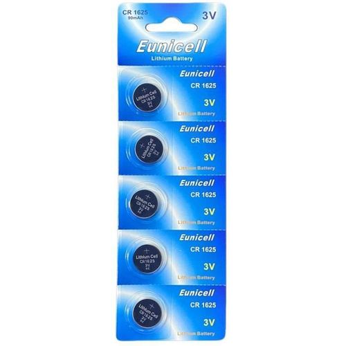 Lot de 5 Piles Bouton Lithium Eunicell CR1625 / CR-1625 / CR 1625