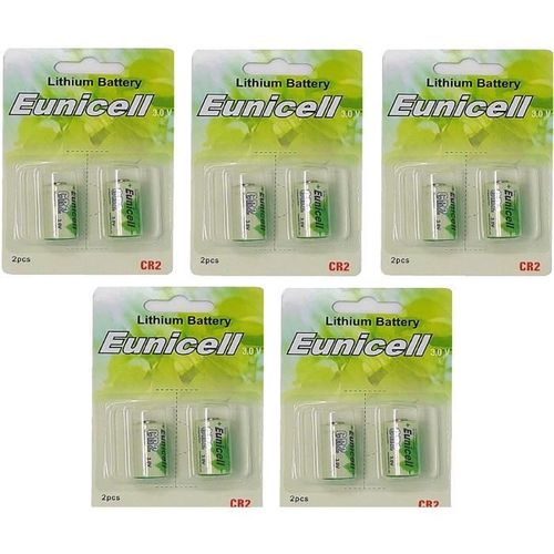 Eunicell Lot de 10 PILES ( 5 blisters de 10 piles) CR2 au lithium Sous blister