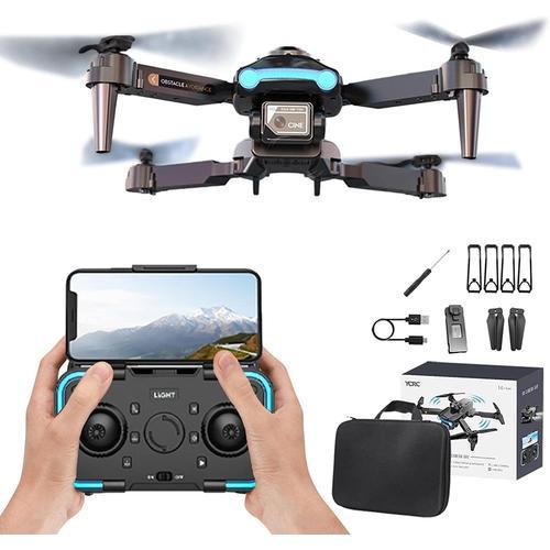 Drones avec caméra pour Adultes # Drone GPS Pliable avec caméra 4K UHD pour  Adultes,Drones quadricoptères avec Retour Automatique, vol de 15 Minutes,  vol Circulaire, vol au Point de