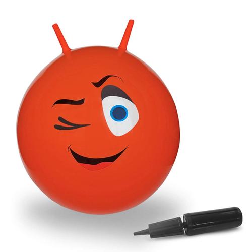 Jamara 460460 Ballon Sauteur Eye Rouge 550mm 550mm-Favorise Le Sens De L Équilibre Résistant Entretien Facile