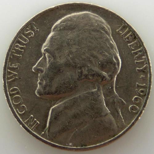 Jefferson 5 Cents Cuivre-Nickel Ttb 1960 Etats Unis - Pièce De Monnaie