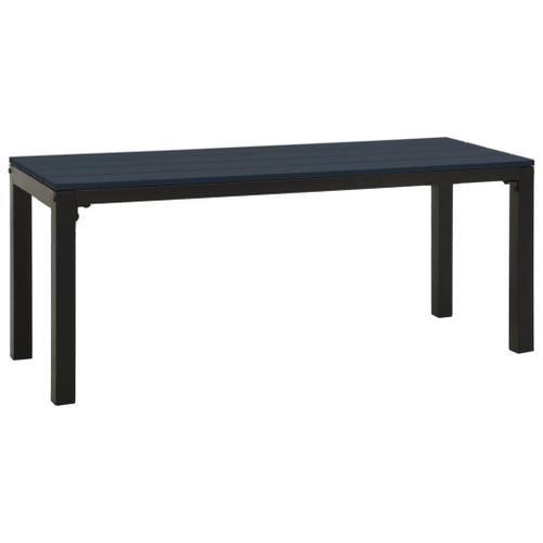 Vidaxl Banc De Jardin 110 Cm Acier Et Wpc Noir