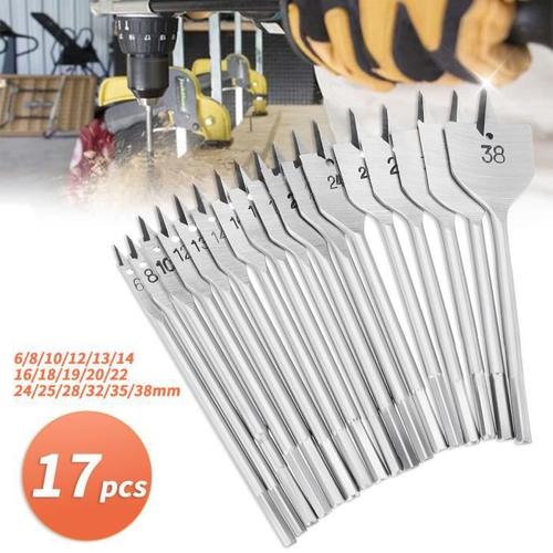 Mèches plates et rallonge, 10 pcs - 6 - 32 mm | Petit prix | OutilPlus