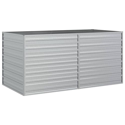 Vidaxl Lit Surélevé De Jardin 160x80x77 Cm Acier Galvanisé Argenté