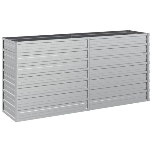 Vidaxl Lit Surélevé De Jardin 160x40x77 Cm Acier Galvanisé Argenté