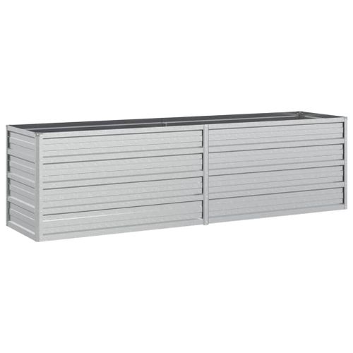 Vidaxl Lit Surélevé De Jardin 160x40x45 Cm Acier Galvanisé Argenté
