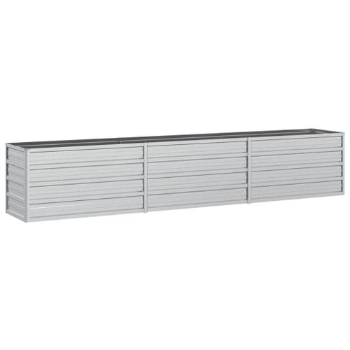 Vidaxl Lit Surélevé De Jardin 240x40x45 Cm Acier Galvanisé Argenté