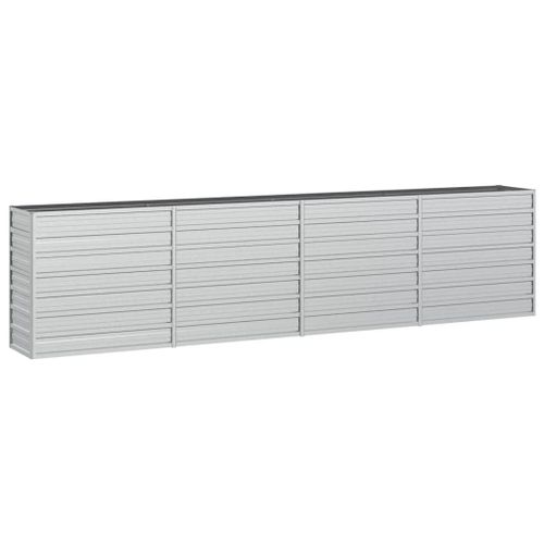 Vidaxl Lit Surélevé De Jardin 320x40x77 Cm Acier Galvanisé Argenté