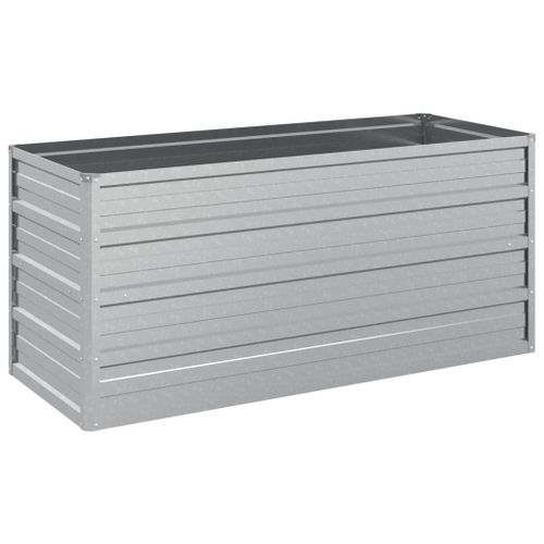 Vidaxl Lit Surélevé De Jardin 100x40x45 Cm Acier Galvanisé Argenté