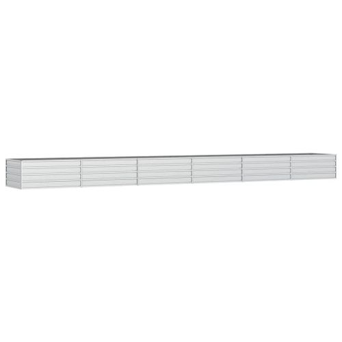 Vidaxl Lit Surélevé De Jardin 600x80x45 Cm Acier Galvanisé Argenté