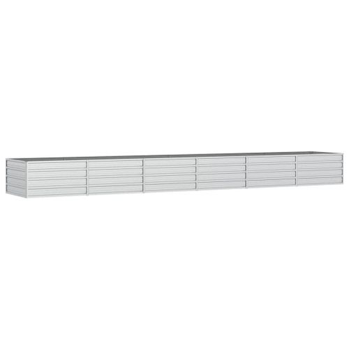 Vidaxl Lit Surélevé De Jardin 480x80x45 Cm Acier Galvanisé Argenté