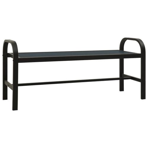 Vidaxl Banc De Jardin 124,5 Cm Acier Et Wpc Noir