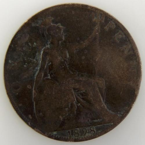 Victoria 1 Penny Bronze 1898 Grande-Bretagne - Pièce De Monnaie