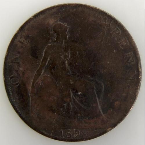 Victoria 1 Penny Bronze 1896 Grande-Bretagne - Pièce De Monnaie