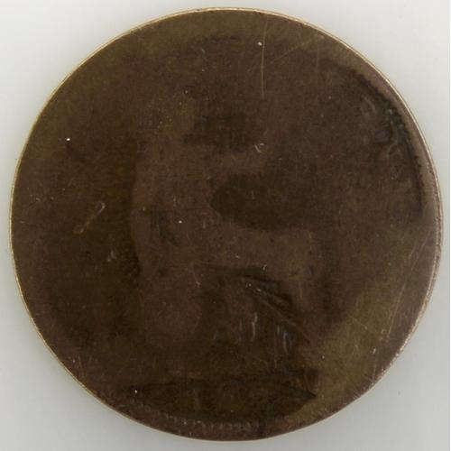 Victoria - Bun Head 1 Penny Bronze 1863 Grande-Bretagne - Pièce De Monnaie