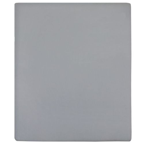 Vidaxl Drap-Housse Jersey Gris 140x200 Cm Coton