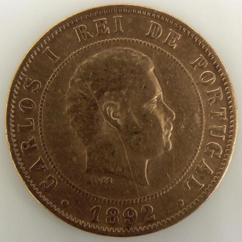 20 Reis Bronze Ttb 1892 Portugal - Pièce De Monnaie