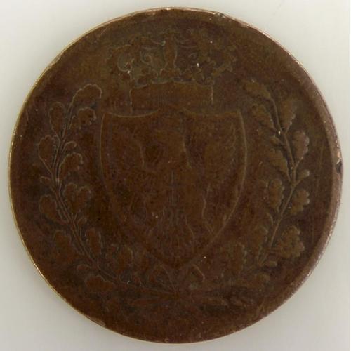 Felix D.G. Rex Sar 5 Centesimi Bronze Tb 1826 Italie - Pièce De Monnaie
