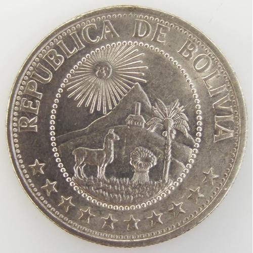 1 Peso Cuivre-Nickel Ttb 1968 Bolivie - Pièce De Monnaie
