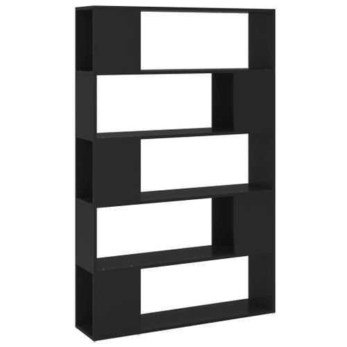 Vidaxl Bibliothèque Séparateur De Pièce Noir 100x24x155 Cm Aggloméré