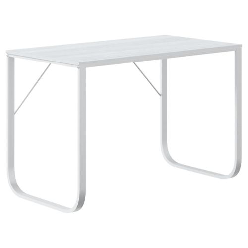 Vidaxl Bureau D'ordinateur Blanc 110x60x73 Cm Aggloméré