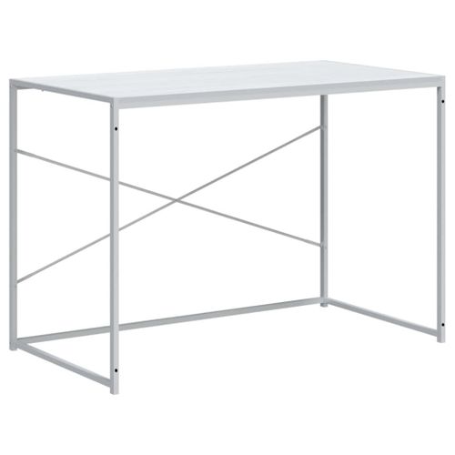 Vidaxl Bureau D'ordinateur Blanc 110x60x70 Cm Aggloméré