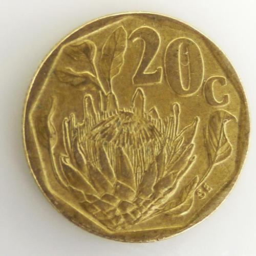 20 Centimes Cuivre-Nickel Ttb 1993 Afrique Du Sud - Pièce De Monnaie