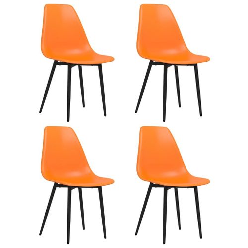 Vidaxl Chaises De Salle ¿¿ Manger 4 Pcs Orange Pp