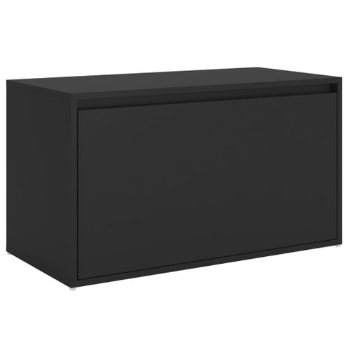 Vidaxl Banc D'entrée 80x40x45 Cm Noir Aggloméré