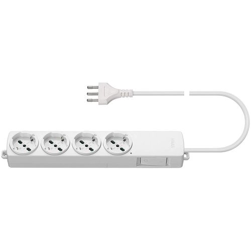 Vimar 01296.CC.B Multiprise 4 universelle + int. Blanc